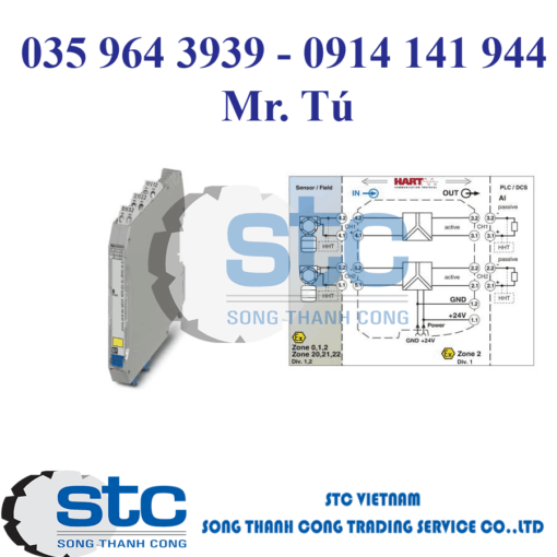 MACX MCR-EX-SL-RPSS-2I-2I – Thiết bị cách ly tín hiệu – Phoenix Contact