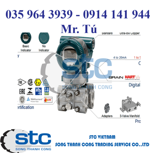 EJA110E-DHS0G-714NN – Cảm biến áp suất – Yokogawa